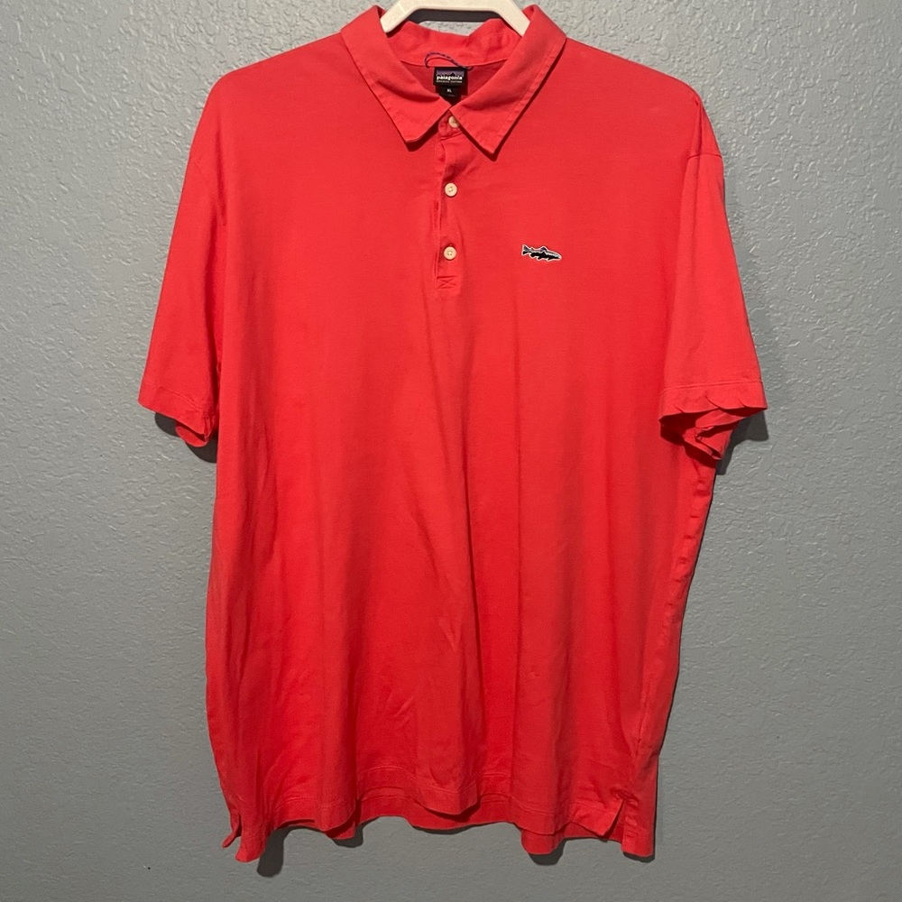 Patagonia Men’s Light Red Trout Fitz Roy Polo